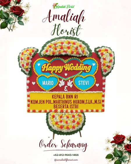 Papan Bunga Pernikahan Bojong Pandan